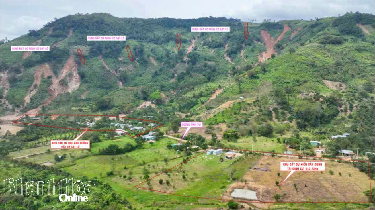 Khu tái định cư vùng sạt lở thôn Bậc Rây 1, xã Bác Ái Tây.
