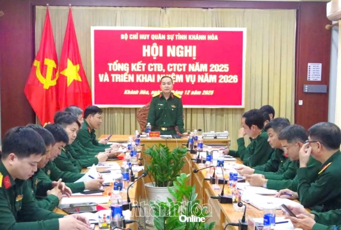 Bộ Chỉ huy Quân sự tỉnh Khánh Hòa tổng kết công tác đảng, công tác chính trị năm 2025