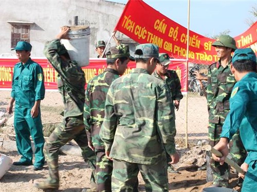 Xã Hộ Hải: Khởi công xây dựng đường  giao thông nông thôn