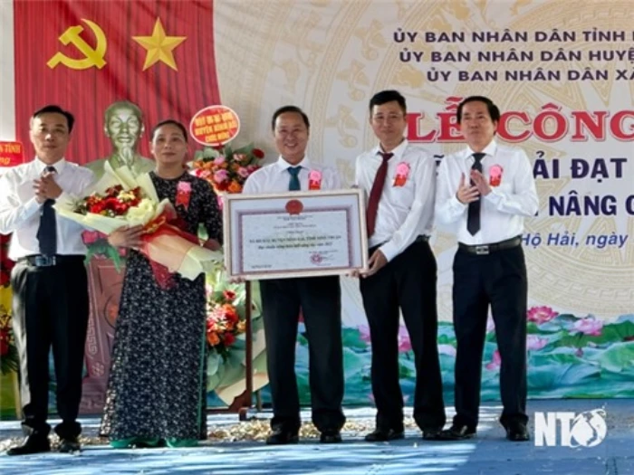 Công bố xã Hộ Hải đạt chuẩn nông thôn mới nâng cao năm 2023