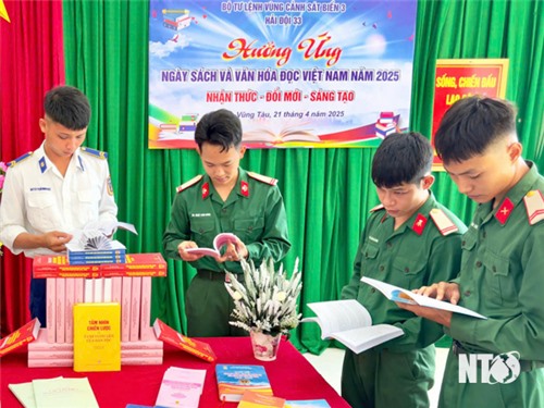 Bộ Tư lệnh Vùng Cảnh sát biển 3 hưởng ứng Ngày sách và văn hóa đọc Việt Nam năm 2025