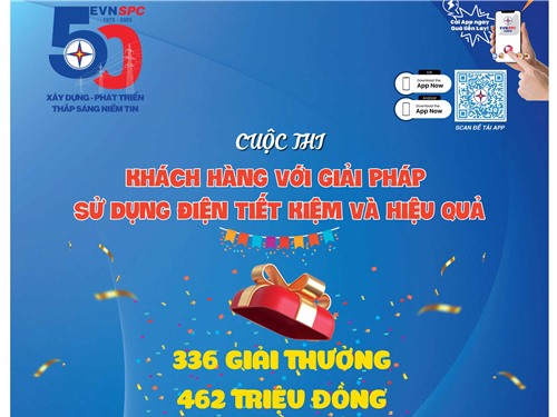 Thông báo:  Cuộc thi “Khách hàng với giải pháp sử dụng điện tiết kiệm và hiệu quả”