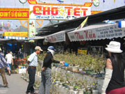 Một góc chợ Tết Ất Dậu 2005.