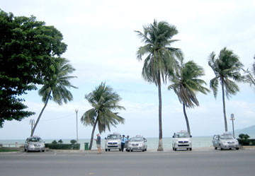 Hiện nay, các bãi đỗ xe dọc đường Trần Phú, Nha Trang chưa sử dụng hết công suất, đang trở thành bãi đỗ xe taxi.