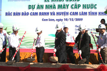 Khởi công xây dựng Nhà máy cấp nước Bắc bán đảo Cam Ranh và huyện Cam Lâm