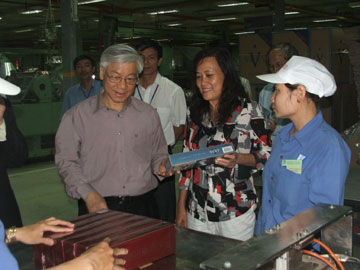 Ông Nguyễn Phú Trọng - Ủy viên Bộ Chính trị, Chủ tịch Quốc hội thăm và làm việc