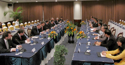 Quang cảnh buổi tiếp Đoàn đại biểu Quốc hội Slovakia.