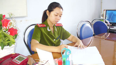 Bùi Thị Thanh Vân nữ trinh sát trẻ tiêu biểu