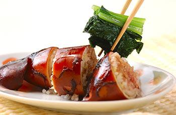 Món ăn: Mực nhồi cơm và ngũ cốc