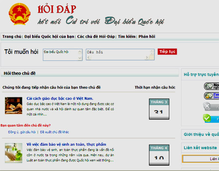 Ra mắt web kết nối cử tri với đại biểu quốc hội