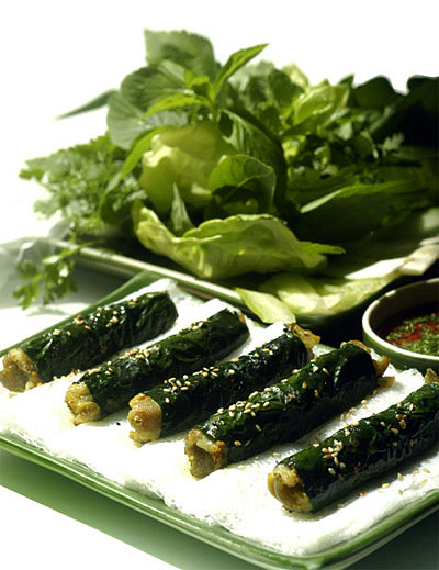 Món ăn: Chả lươn cuốn lá lốt