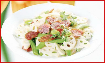 Món ăn: Củ sen xào cay