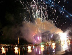 View of fireworks display from Novotel Nha Trang
