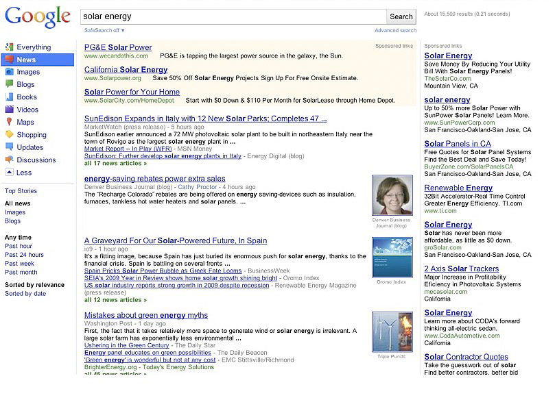 Giao diện Google ngày càng giống Bing?