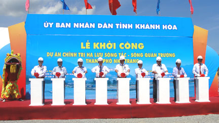 Khởi công Dự án Chỉnh trị hạ lưu sông Tắc - sông Quán Trường (TP. Nha Trang)