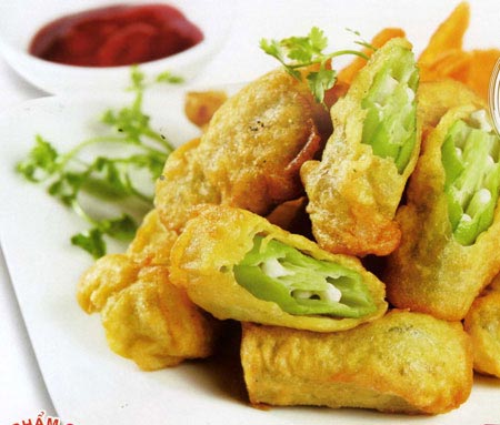 Món ăn: Đậu bắp chiên giòn