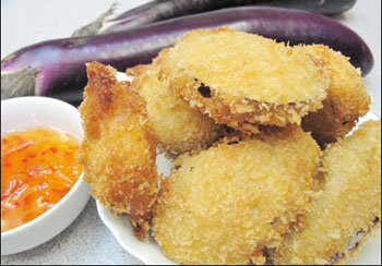Món ăn: Cà tím chiên bột