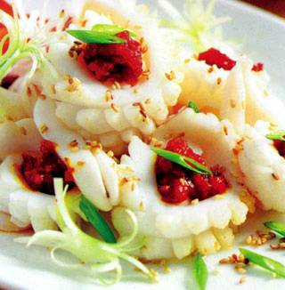 Món ăn: Mực xốt xí muội