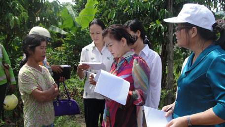 Kiểm tra công tác cho vay vốn của Ngân hàng Chính sách xã hội tại Khánh Sơn