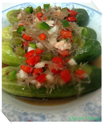 Món ăn: Dưa chuột hấp miến