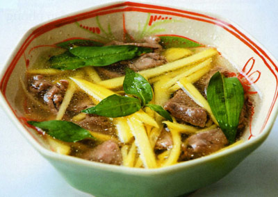 Món ăn: Canh xoài thịt bò