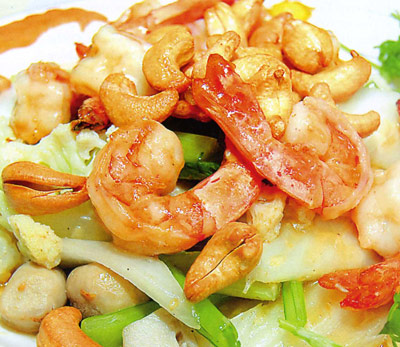 Món ăn: Tôm xào hạt điều