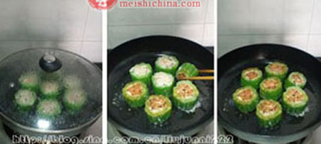 Món ăn: Mướp đắng nhồi thịt rán