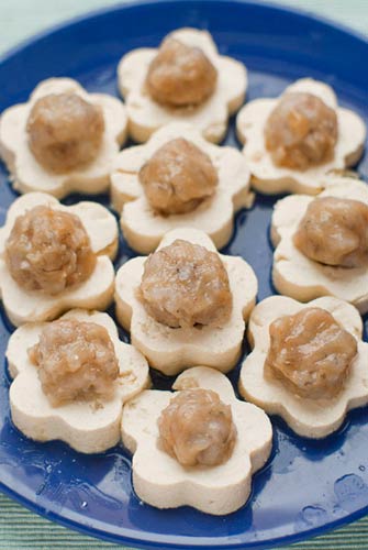 Món ăn: Đậu phụ nhồi tôm hấp