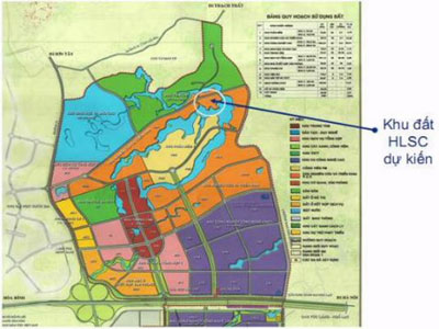 Khu đất dự kiến xây dựng Trung tâm Nghiên cứu - triển khai công nghệ vũ trụ Hòa Lạc (HLSC).