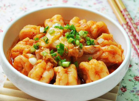 Món ăn: Tôm xào kim chi Hàn Quốc