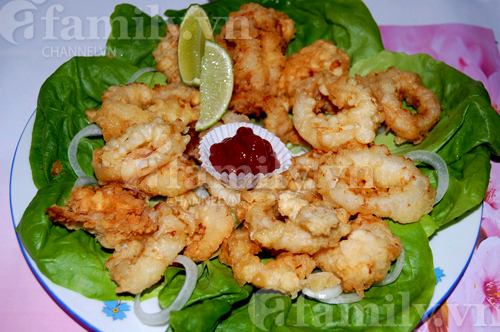 Món ăn: Mực ống chiên giòn