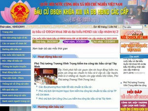 Ra mắt trang web chuyên biệt phục vụ bầu cử