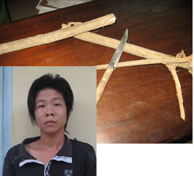 Dùng dao hăm dọa Cảnh sát giao thông