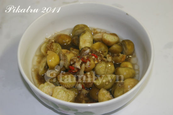 Món ăn: Cà pháo dầm tương