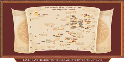 Sẽ trưng bày bản đồ Trường Sa ghép bằng hạt cà phê