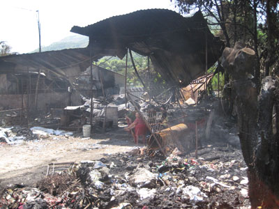 Diên Khánh (Khánh Hòa): Cháy xưởng phế liệu