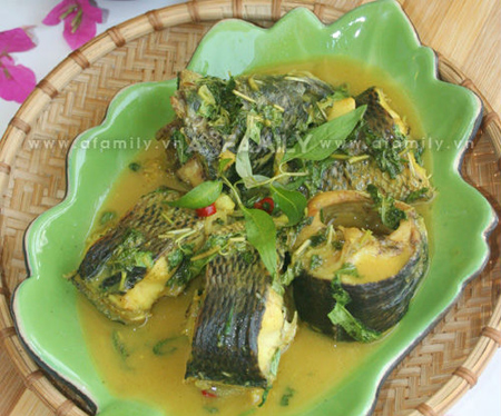 Món ăn: Cá om riềng mẻ