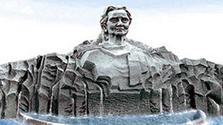 Phác thảo Tượng đài Bà mẹ Việt Nam Anh hùng lấy nguyên mẫu Mẹ Nguyễn Thị Thứ.