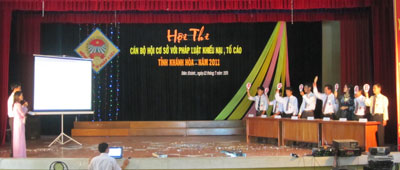 Tổ chức hội thi cán bộ Hội cơ sở với pháp luật khiếu nại, tố cáo