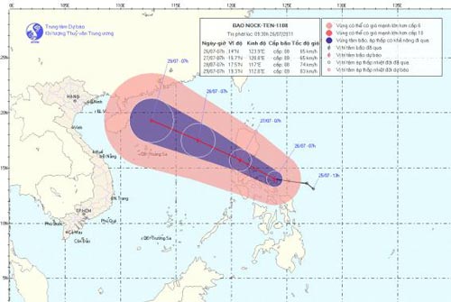 Bão cấp 8-9 vào biển Đông