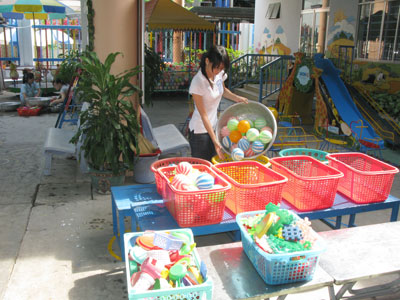 Trường mầm non phòng, chống dịch tay chân miệng