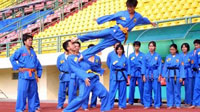 Tranh 14 bộ huy chương môn Vovinam ở SEA Games 26