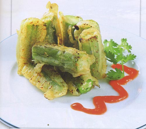 Món ăn: Đậu bắp tẩm bột chiên