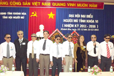 Ban Chấp hành Hội Người mù tỉnh nhiệm kỳ VI (2011 - 2016) ra mắt.