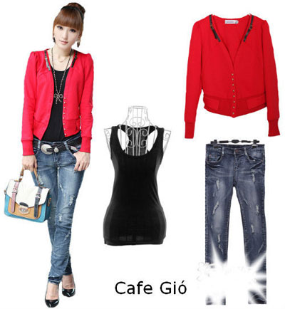 Váy, áo mùa lạnh: Màu đỏ lên ngôi