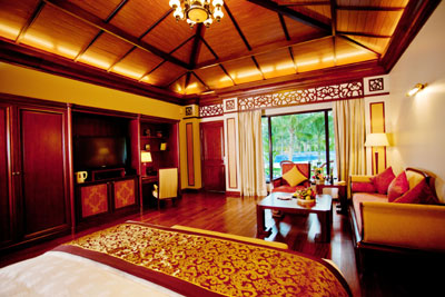 Phòng nghỉ với nội thất sang trọng của Vinpearl Luxury Nha Trang.