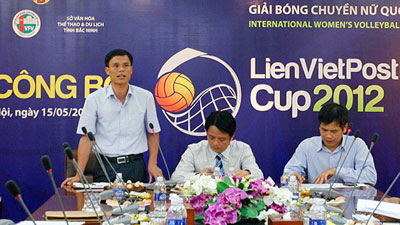 Họp báo công bố giải bóng chuyền cúp LienVietPost Bank 2012.