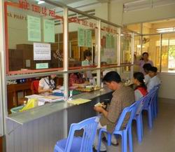 Diện tích làm việc của cán bộ cấp xã tối đa từ 10 - 15m2/người