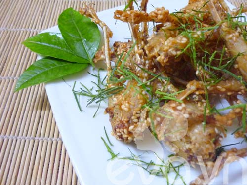 Món ăn: Thịt nhái chiên giòn cực ngon