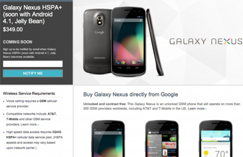 Google ngừng bán điện thoại Galaxy Nexus